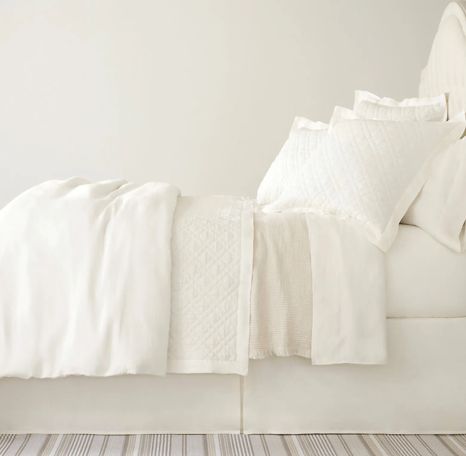 Washed Linen Sham - Ivory