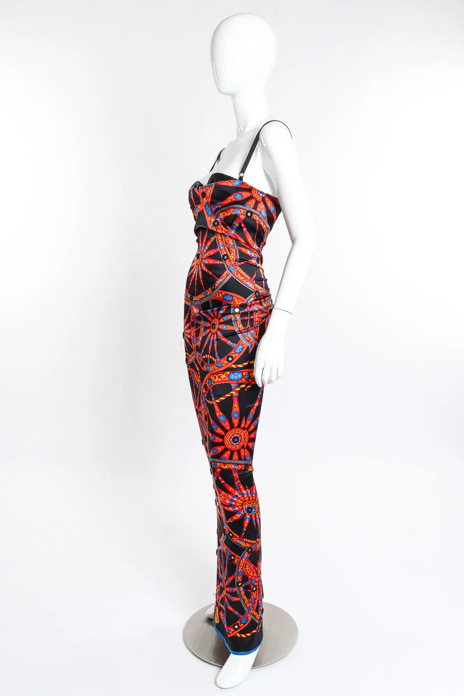 Wheel Mirror Silk Gown