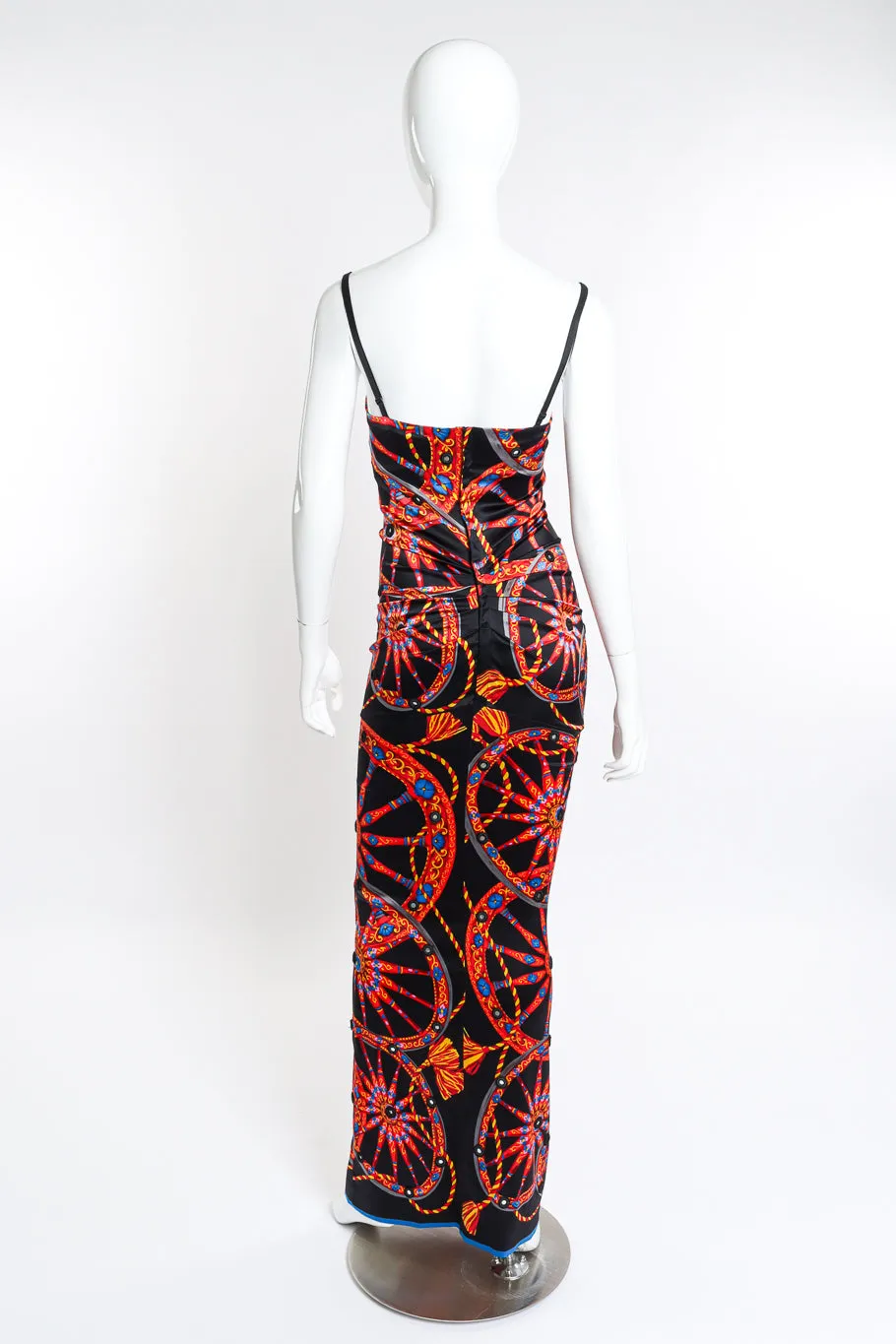 Wheel Mirror Silk Gown