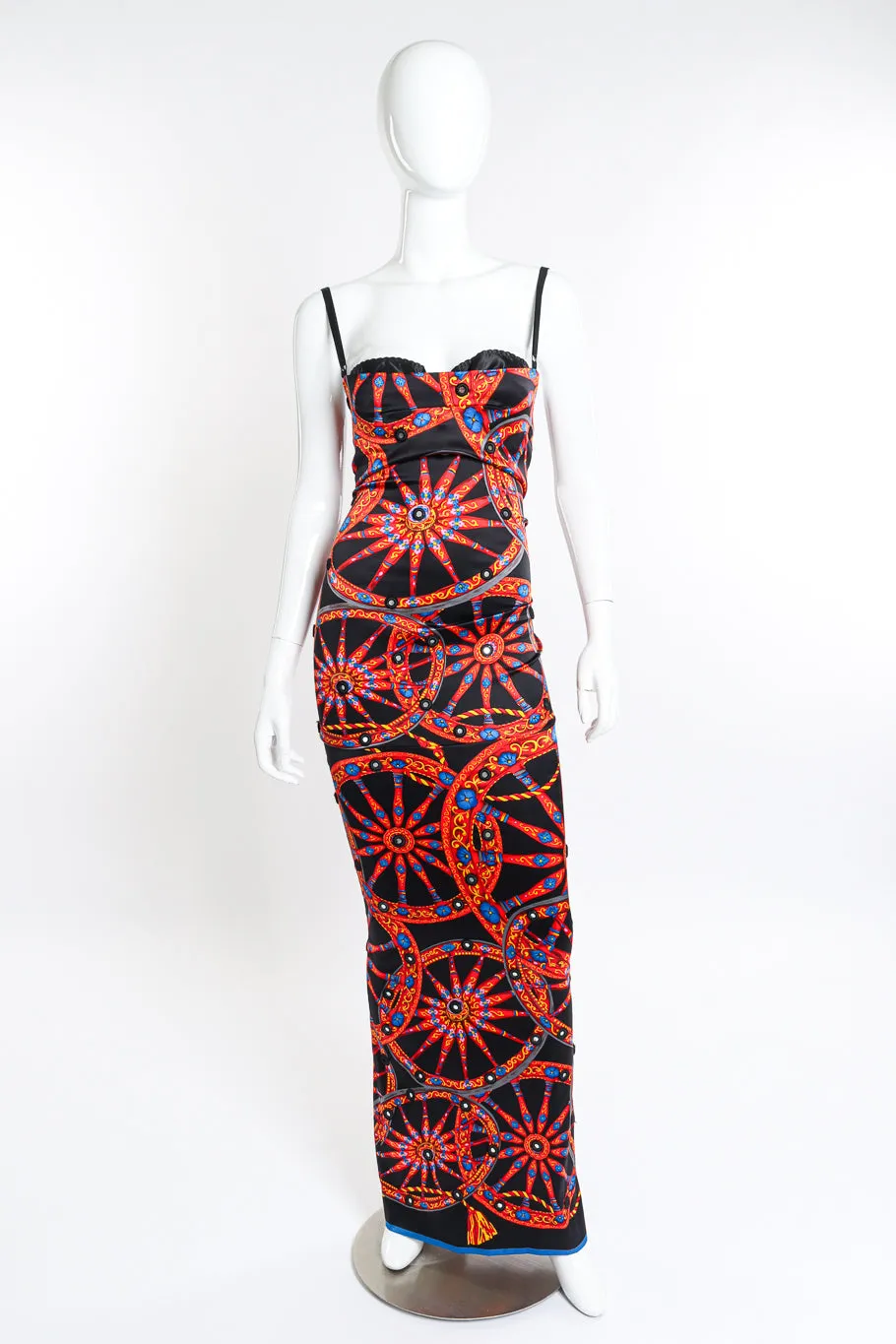 Wheel Mirror Silk Gown