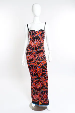 Wheel Mirror Silk Gown