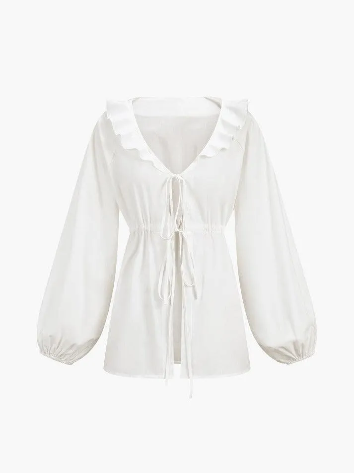 White Cowgirl Melody Two Piece Blouse Shorts Set