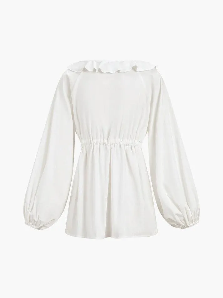 White Cowgirl Melody Two Piece Blouse Shorts Set