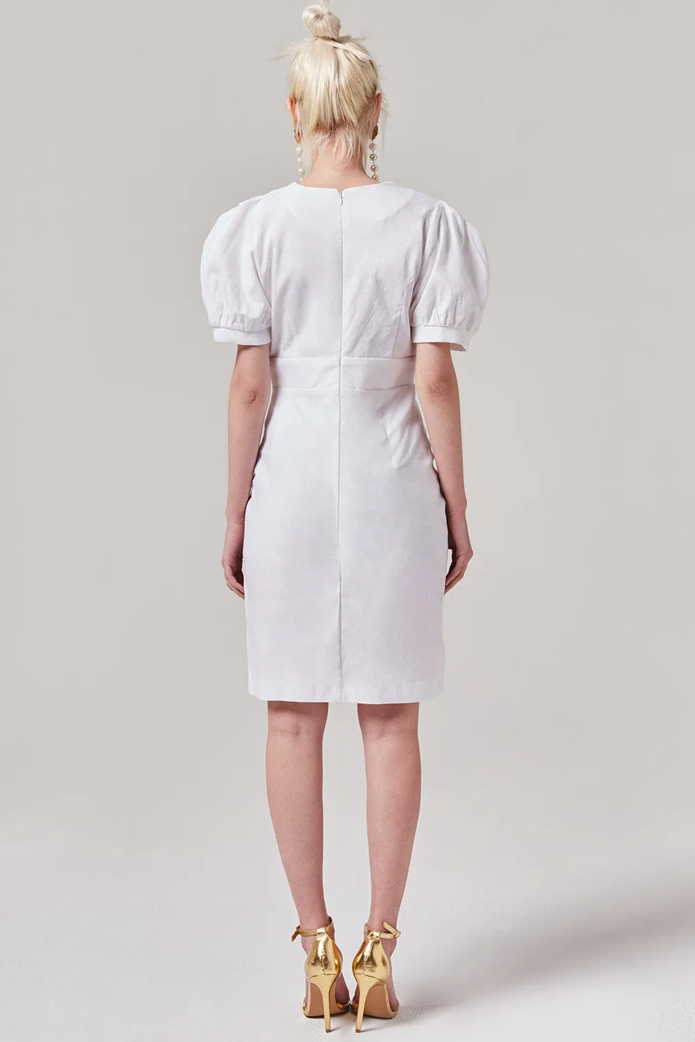 White Side Slit Dress