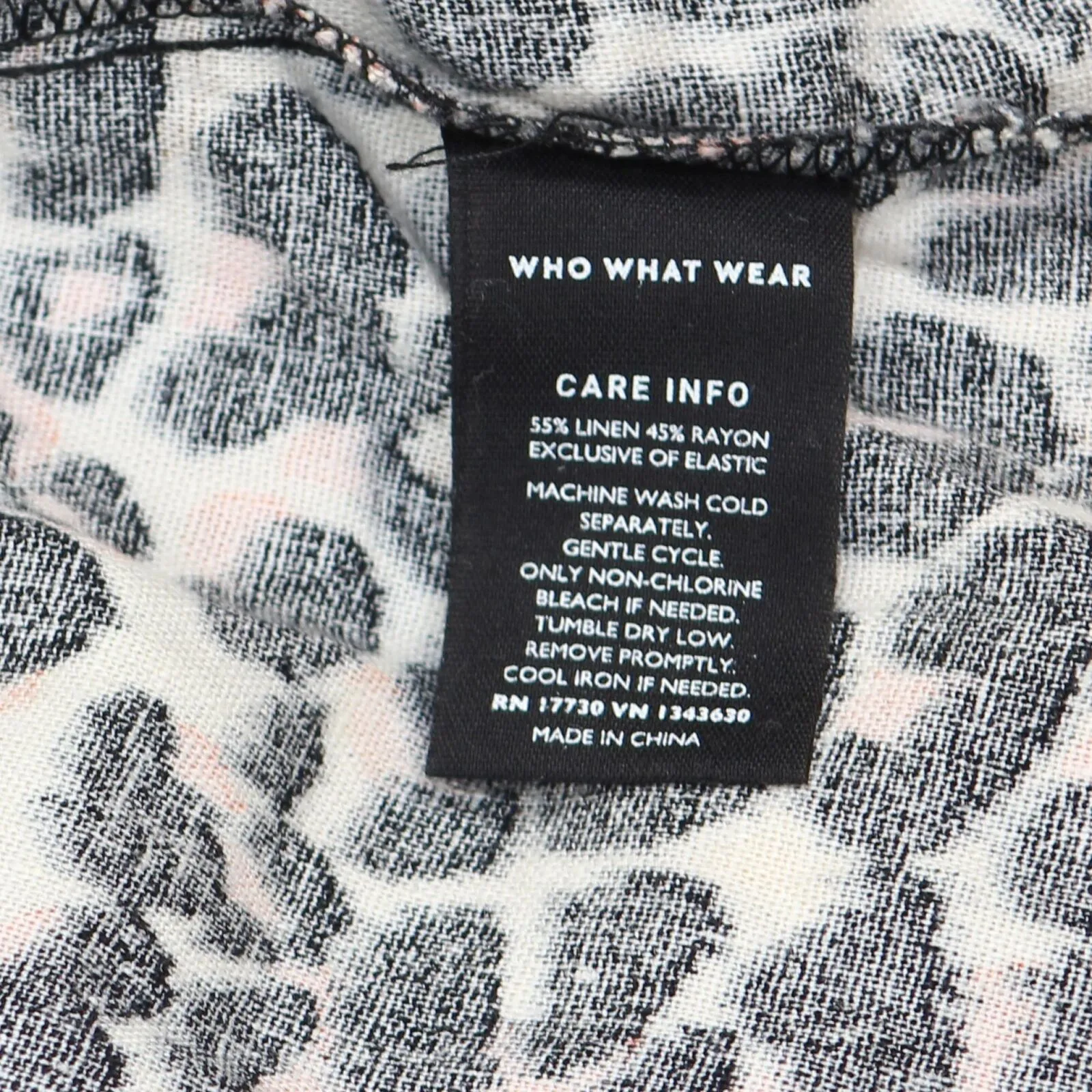 Who What Wear Dress Square Neck Puff Sleeve Leopard Print Sketched Leopard 3X
