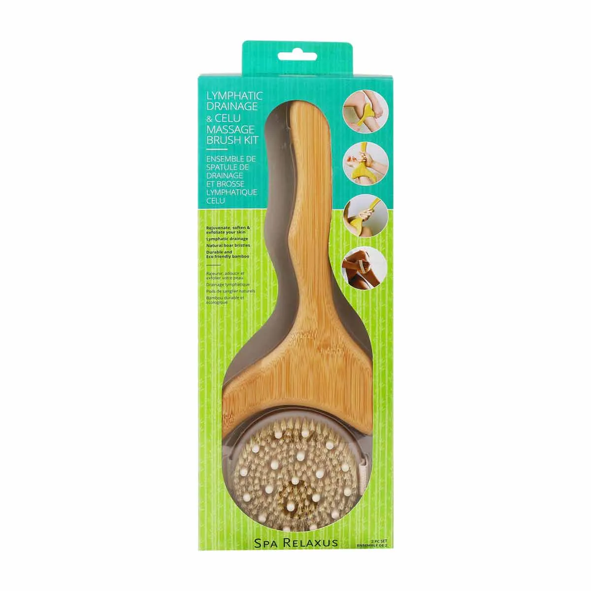 Wholesale Lymphatic Drainage & Celu Massage Brush Kit (2-piece Set)