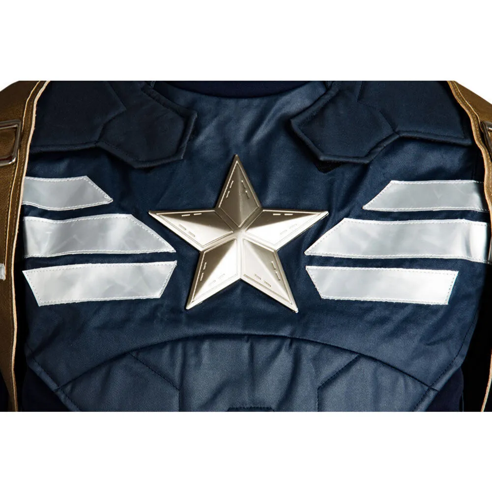 Winter Soldier Steve Rogers Uniform Outfit Cosplay Costume
