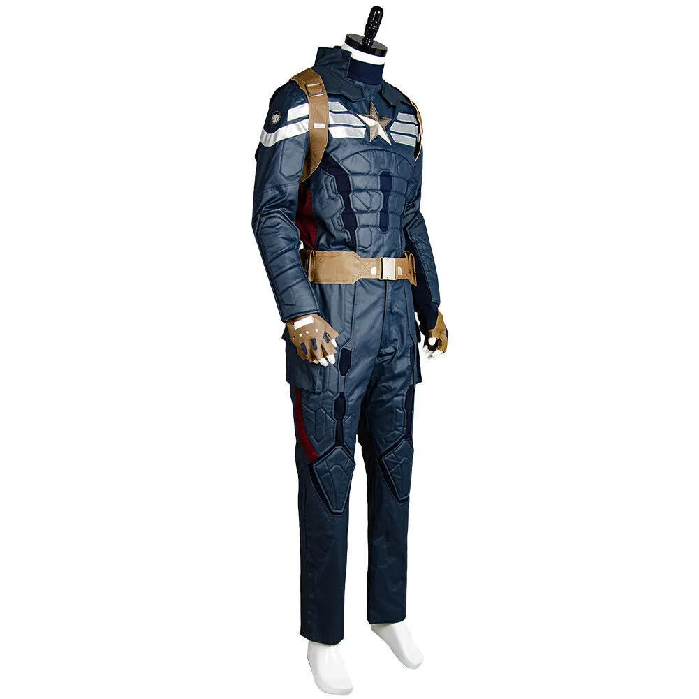Winter Soldier Steve Rogers Uniform Outfit Cosplay Costume