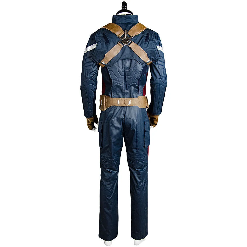 Winter Soldier Steve Rogers Uniform Outfit Cosplay Costume