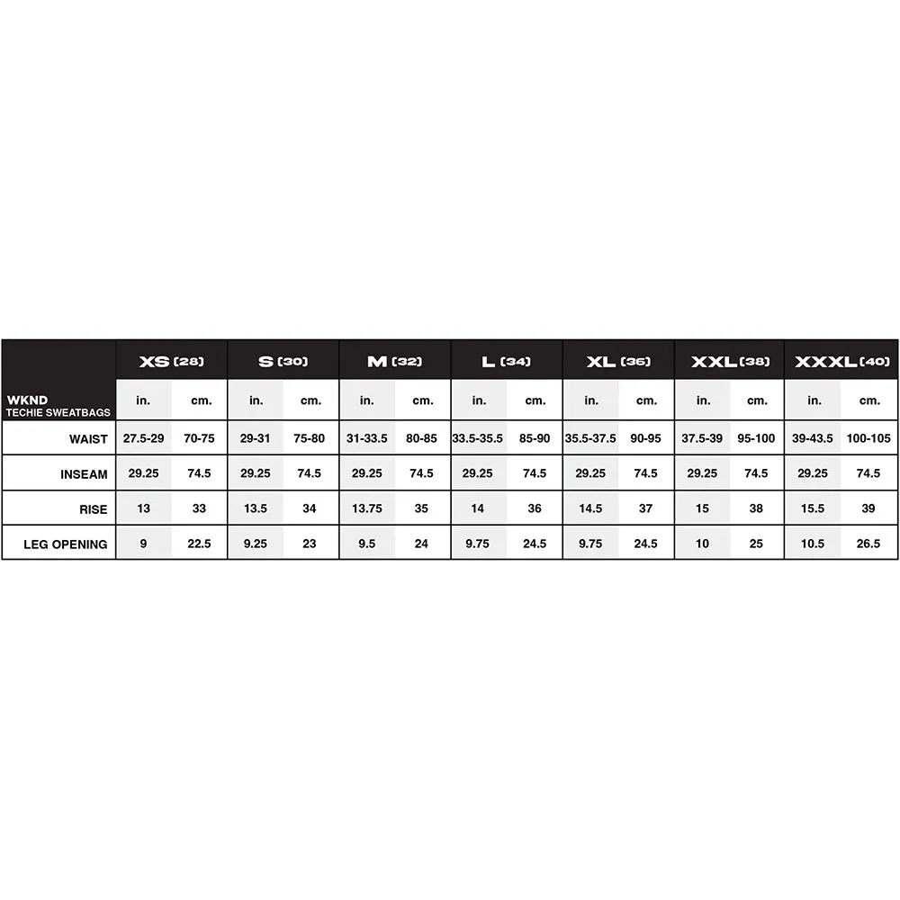 WKND Techie Sweatbags Black