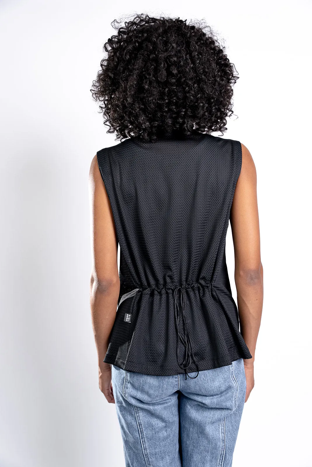 Women's Black Mesh Vest