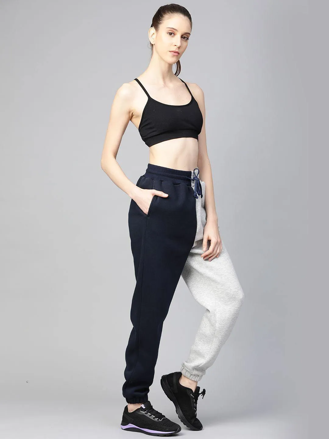 Women's Fleece Winter Colorblock Jogger