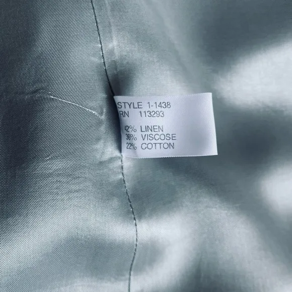 Womens Jacket Credibility Silver Cocktail Jacket Lined Button Front Linen Jacket