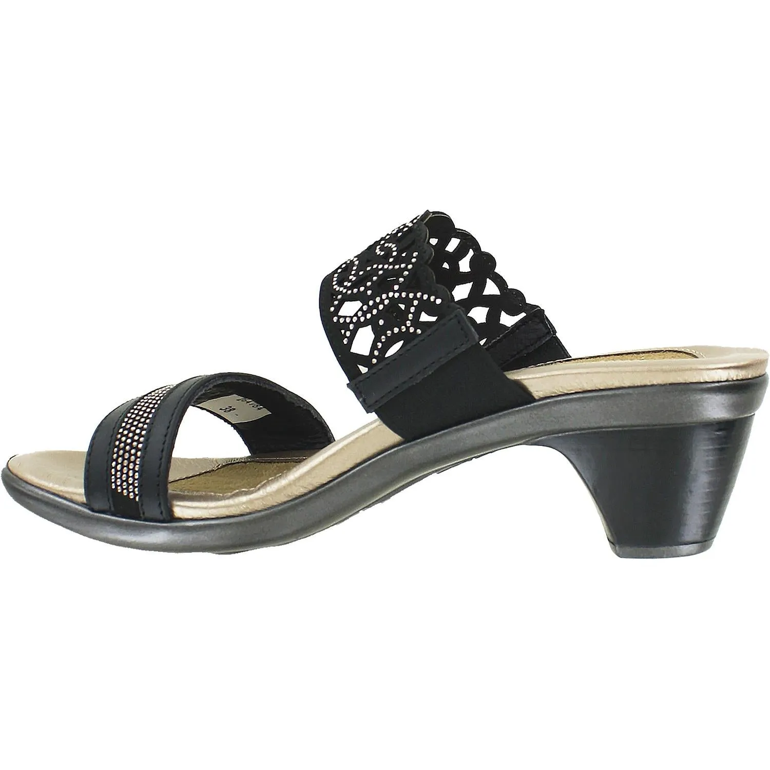 Women's Naot Contempo Jet Black/Bronze Leather