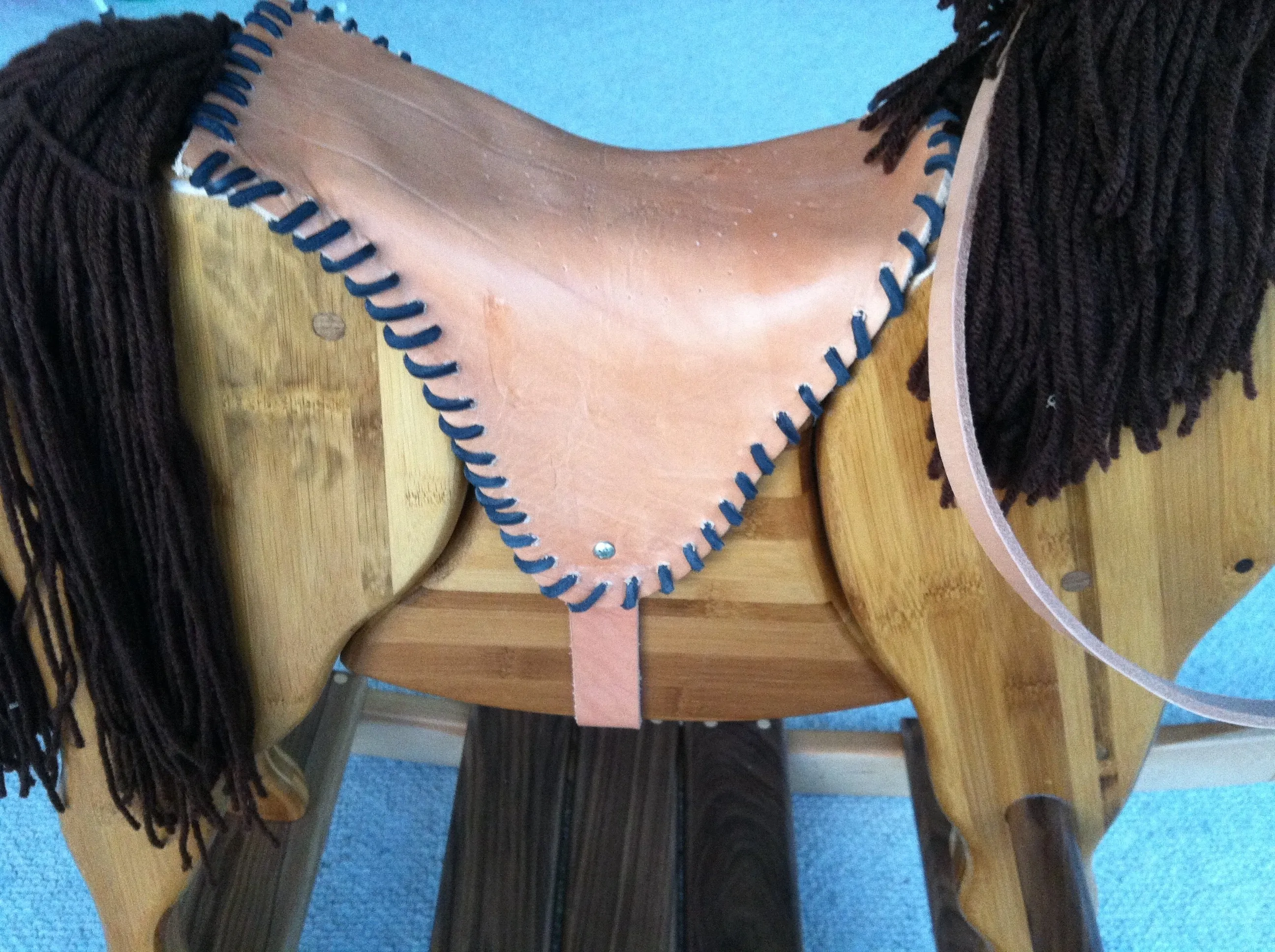 Wooden Rocking Horse in Beech, Bamboo and Black Walnut (Base price shown)