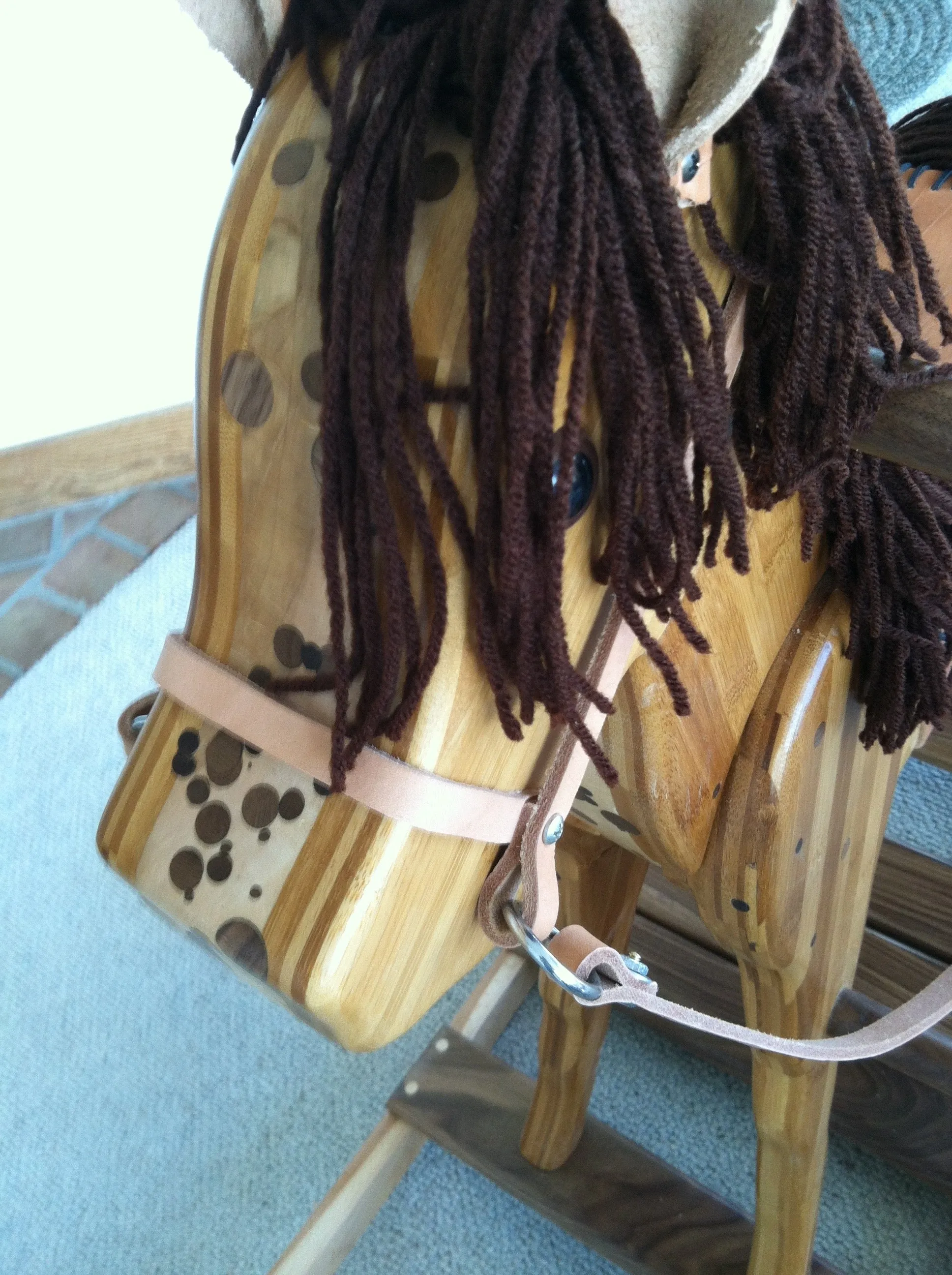 Wooden Rocking Horse in Beech, Bamboo and Black Walnut (Base price shown)