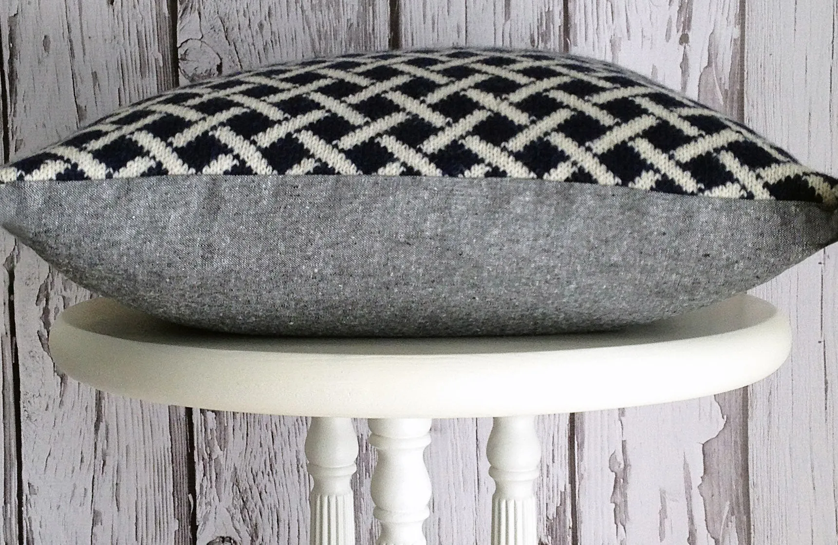 Wool Fair Isle Pillow: Lattice