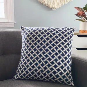 Wool Fair Isle Pillow: Lattice