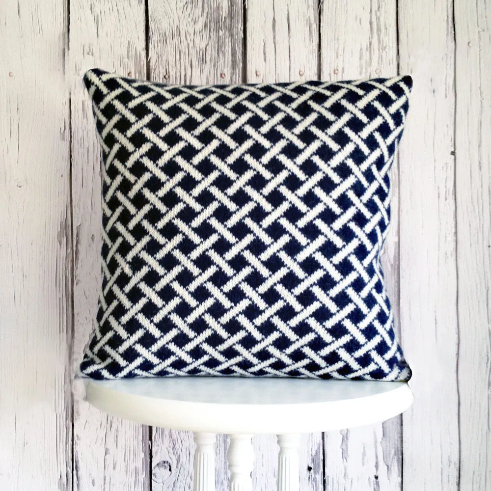 Wool Fair Isle Pillow: Lattice