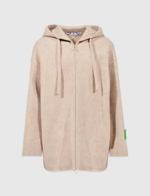 WOOL OVER ZIP HOODIE