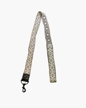WOVEN STRAP IN BLACK/WHITE DIAMOND