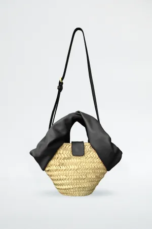 YATE RAFFIA TOTE SMALL BLACK