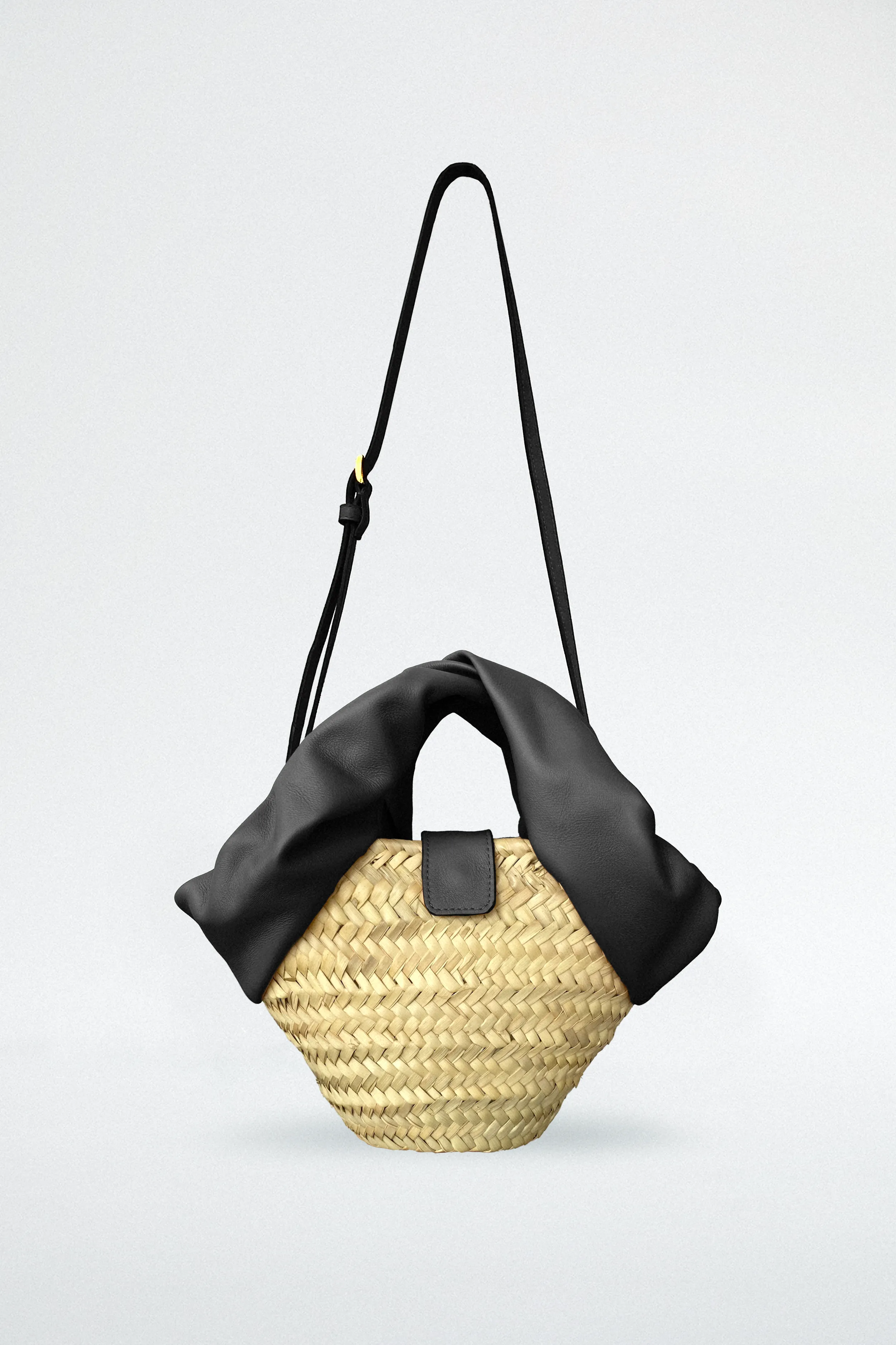 YATE RAFFIA TOTE SMALL BLACK