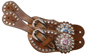Youth crystal rhinestone spur straps