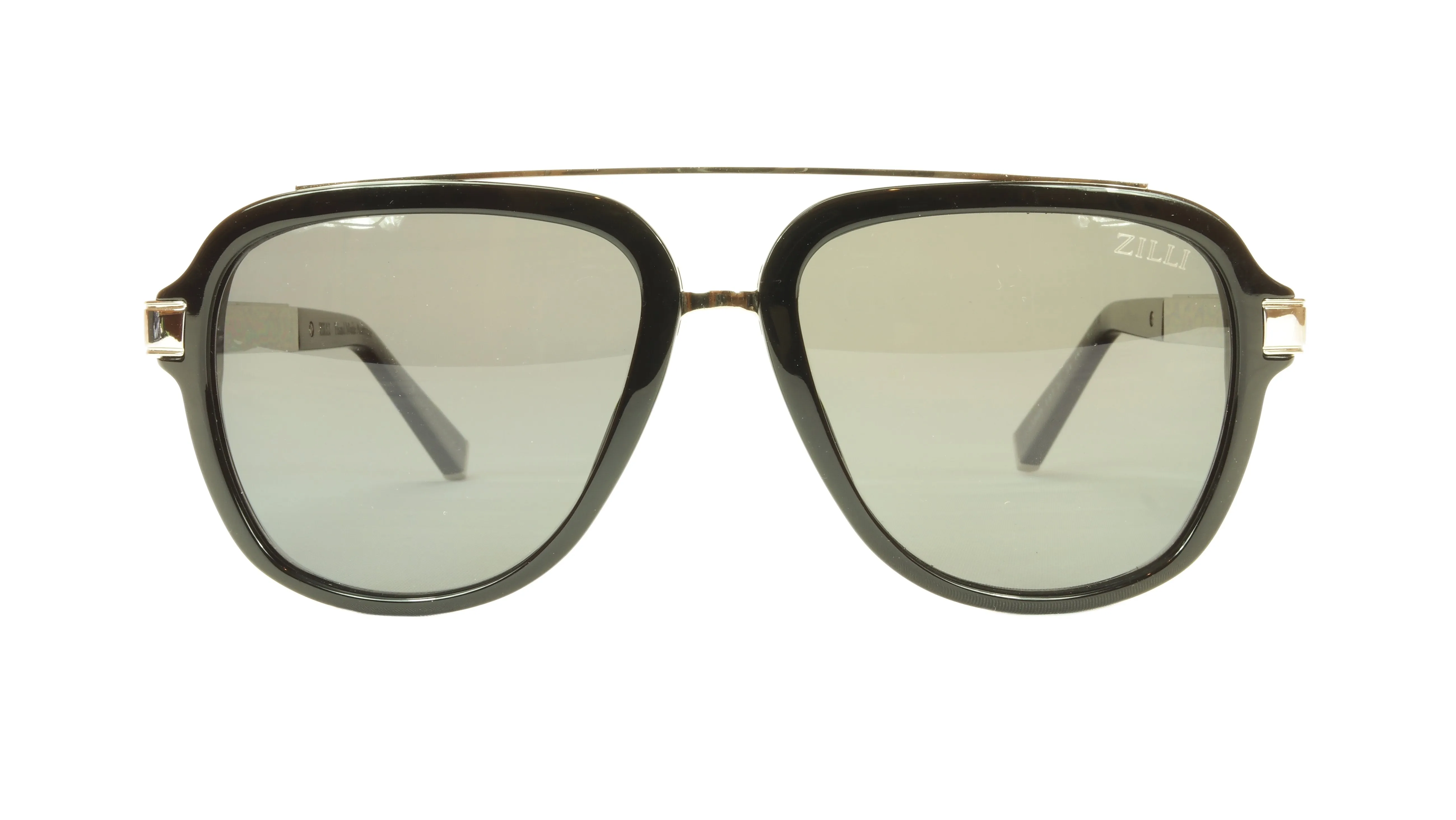 ZILLI Polorized Sunglasses Made with Titanium and Leather Accents