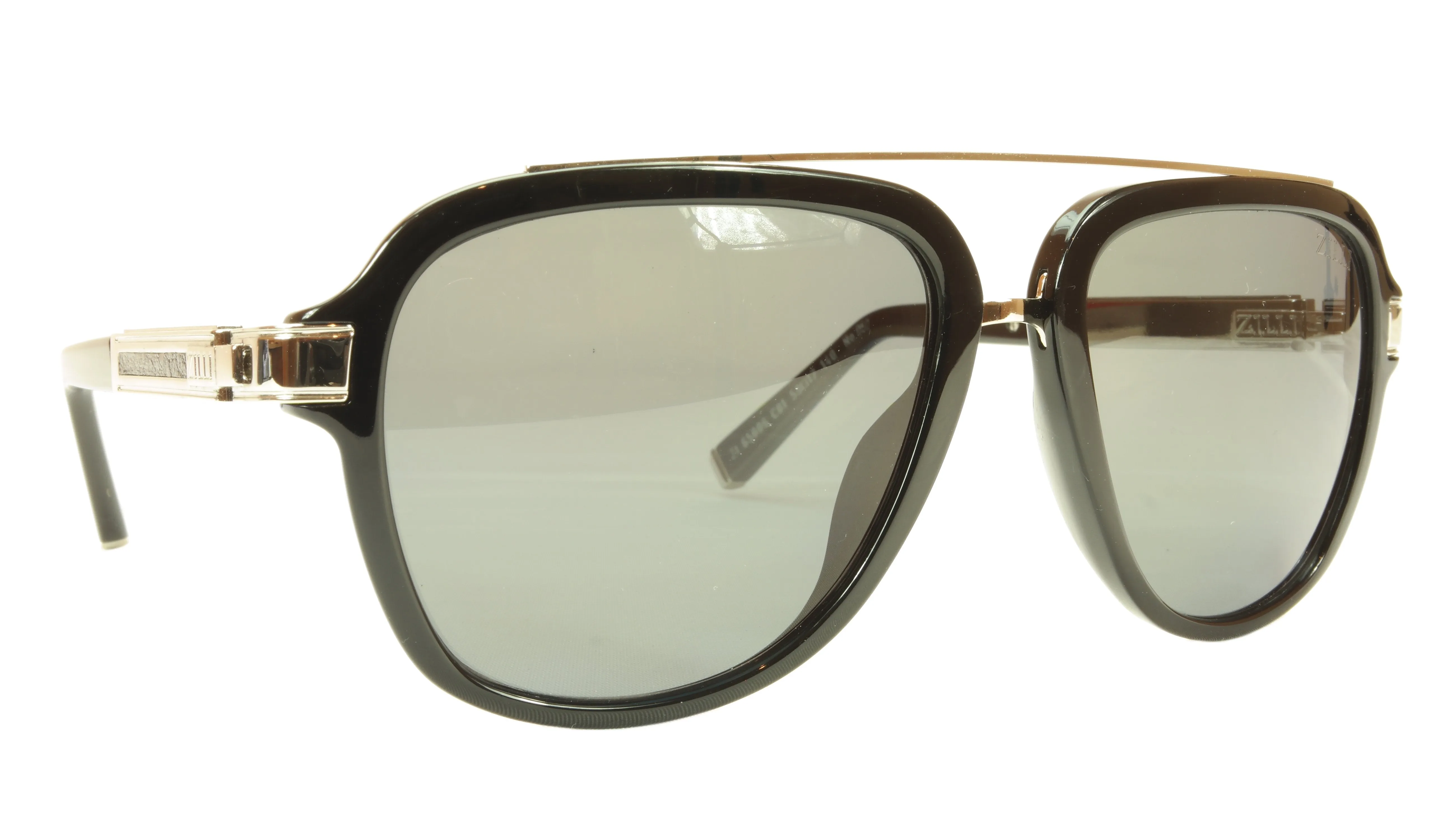 ZILLI Polorized Sunglasses Made with Titanium and Leather Accents