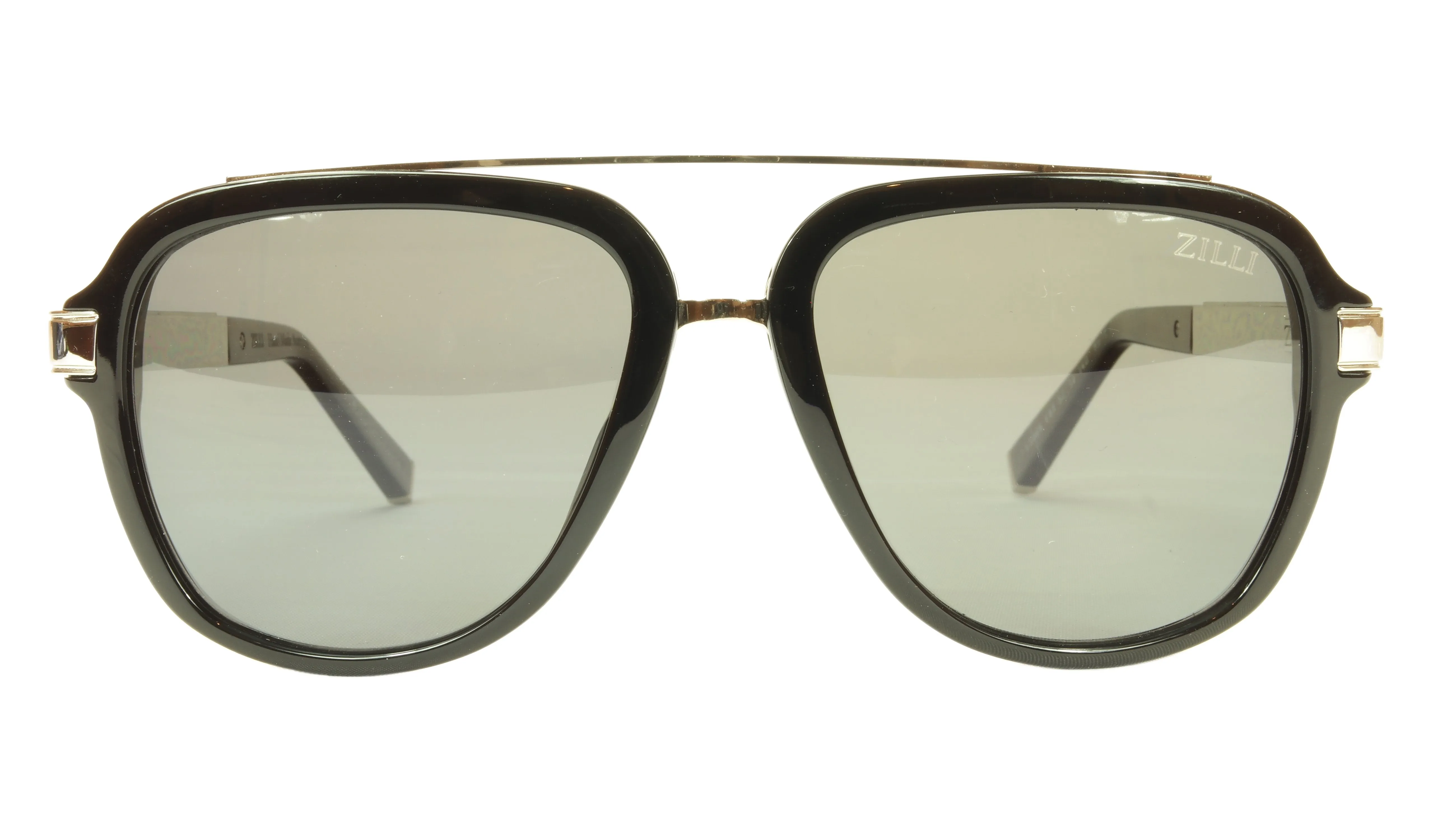ZILLI Polorized Sunglasses Made with Titanium and Leather Accents